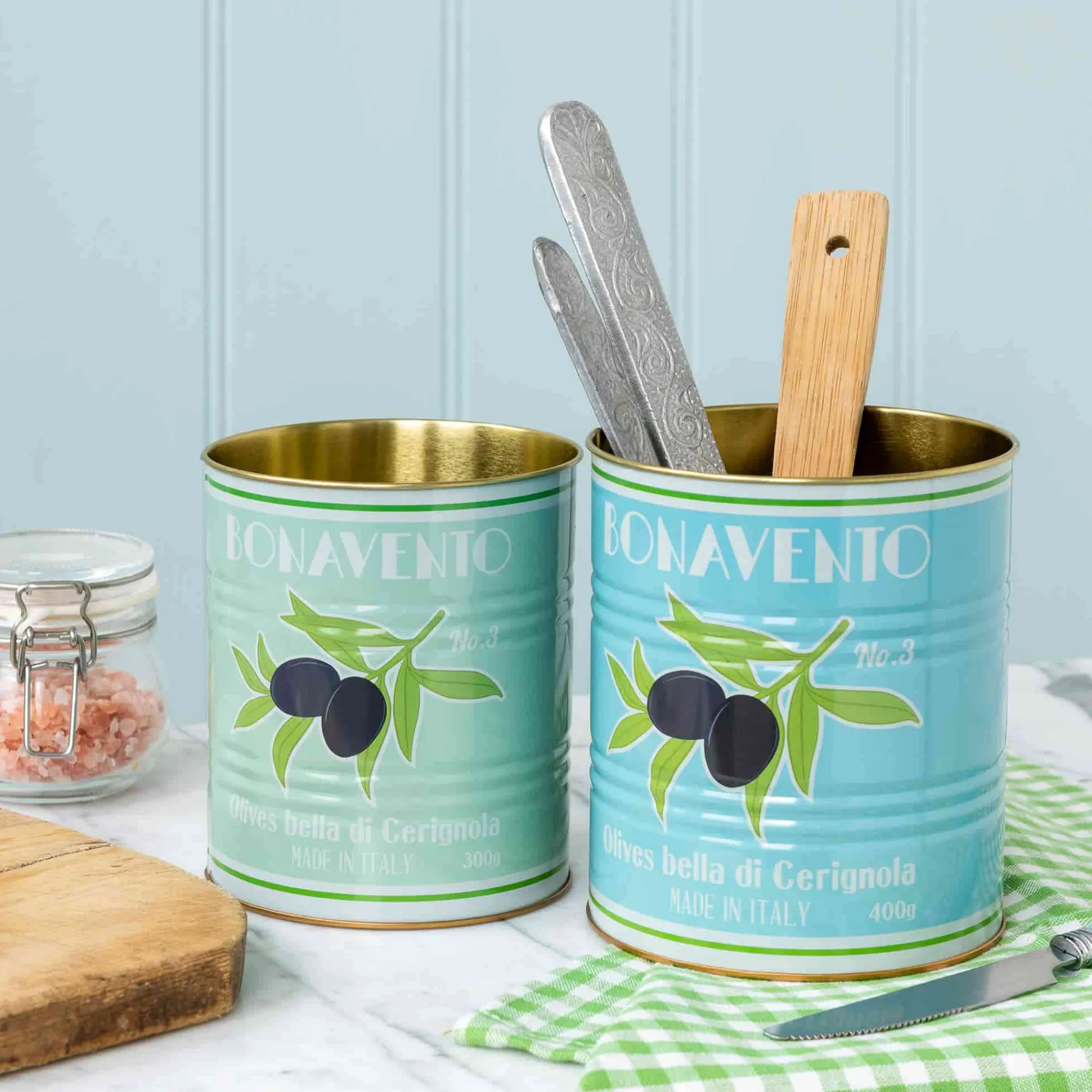 Clearance Set of 2 Olive Utensil Jars Tableware Brands