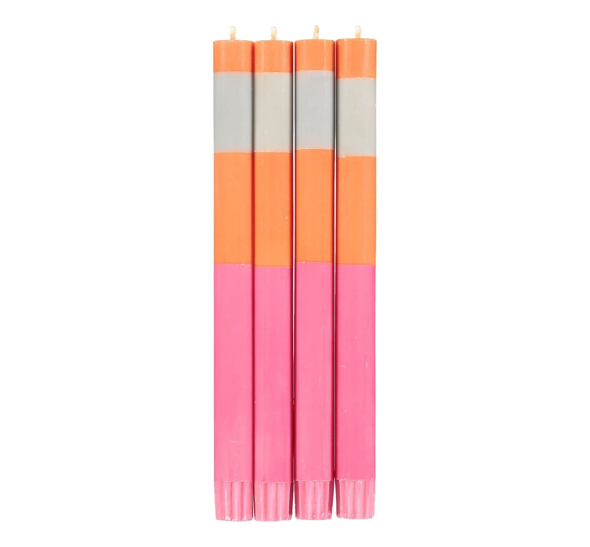 Sale Set of 4 Pink Orange Colourblock Candles Table Setting|Tableware Brands