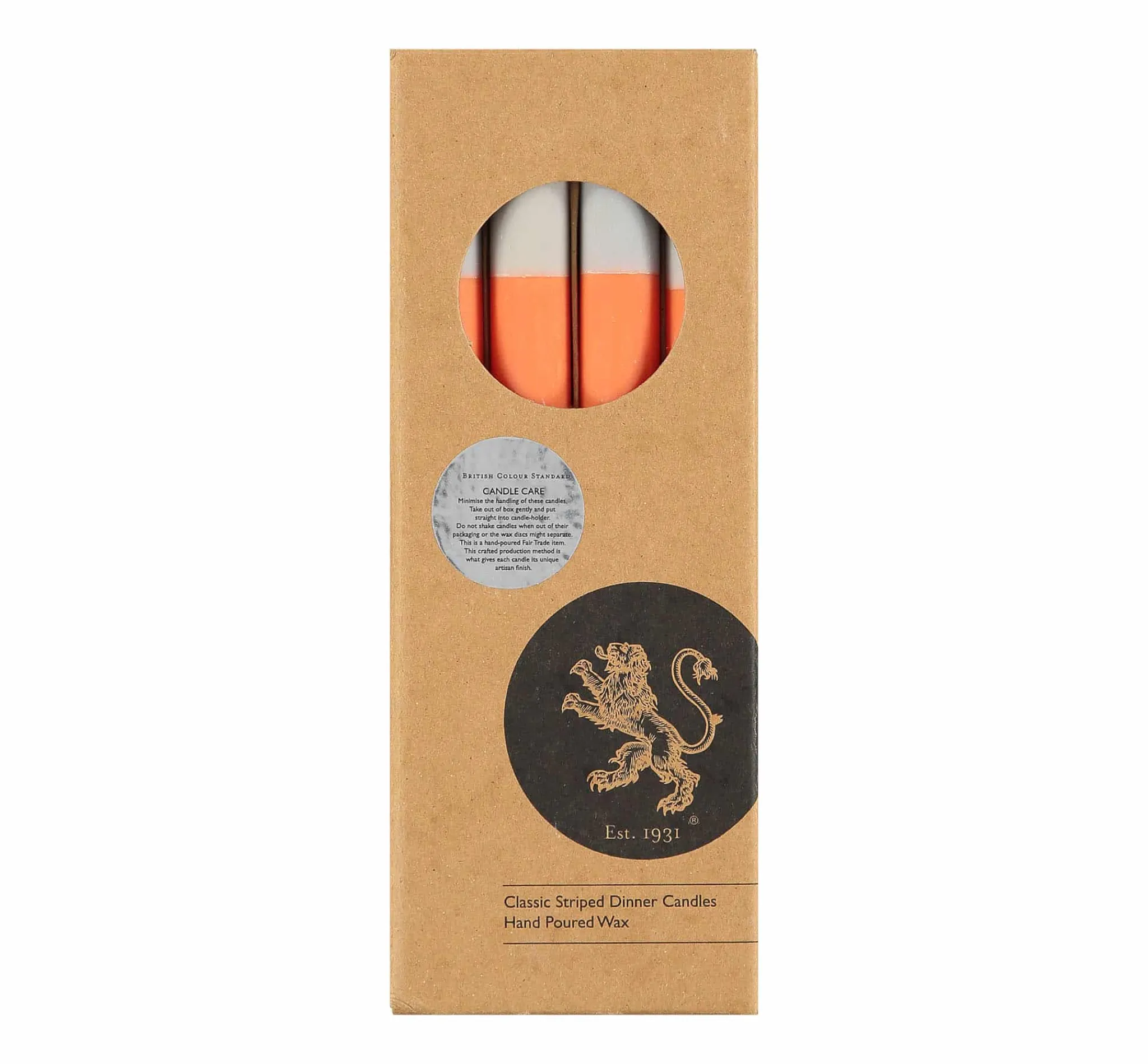 Sale Set of 4 Pink Orange Colourblock Candles Table Setting|Tableware Brands