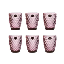 Best Set of 6 Purple Diamond Tumblers, 270ml Tableware Brands