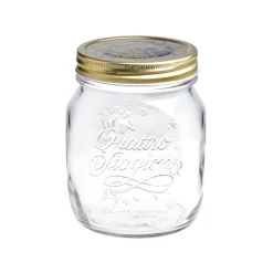 Hot Set of 12 Quattro Staggioni Screw Top Glass Preserving Jars, 500ml Pickling, Preserving & Fermenting Jars