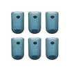 Outlet Set of 6 Ribbed Blue Highball Glasses, 430ml Tableware Brands|Cocktail Making & Barware