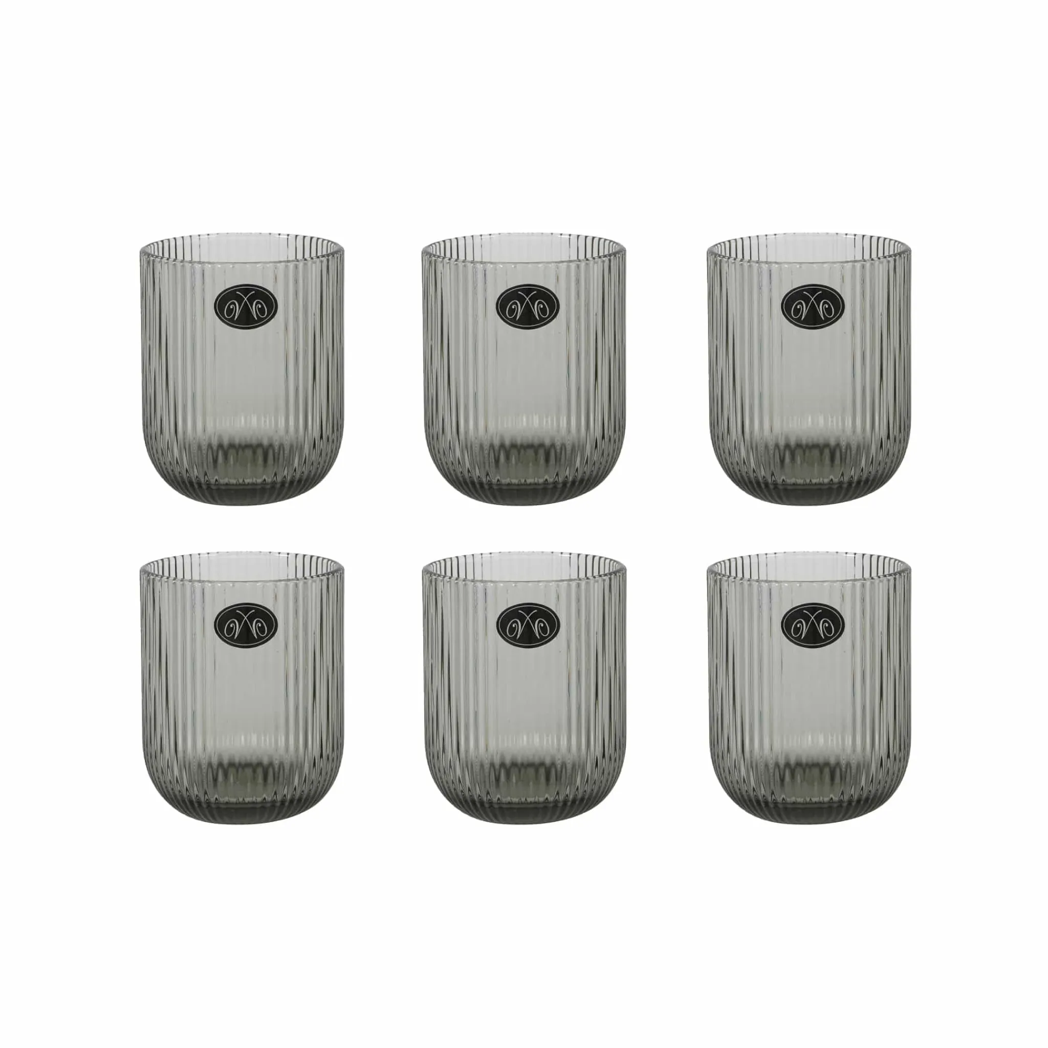 New Set of 6 Ribbed Green Tumblers, 270ml Tableware Brands