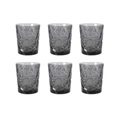 Set of 6 Smoke Hobstar Tumbler, 350ml Tableware Brands