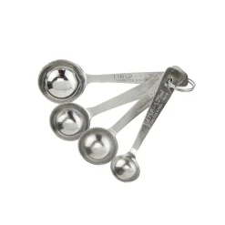 Discount Set of 4 Stainless Steel Measuring Spoons Baking Supplies & Equipment