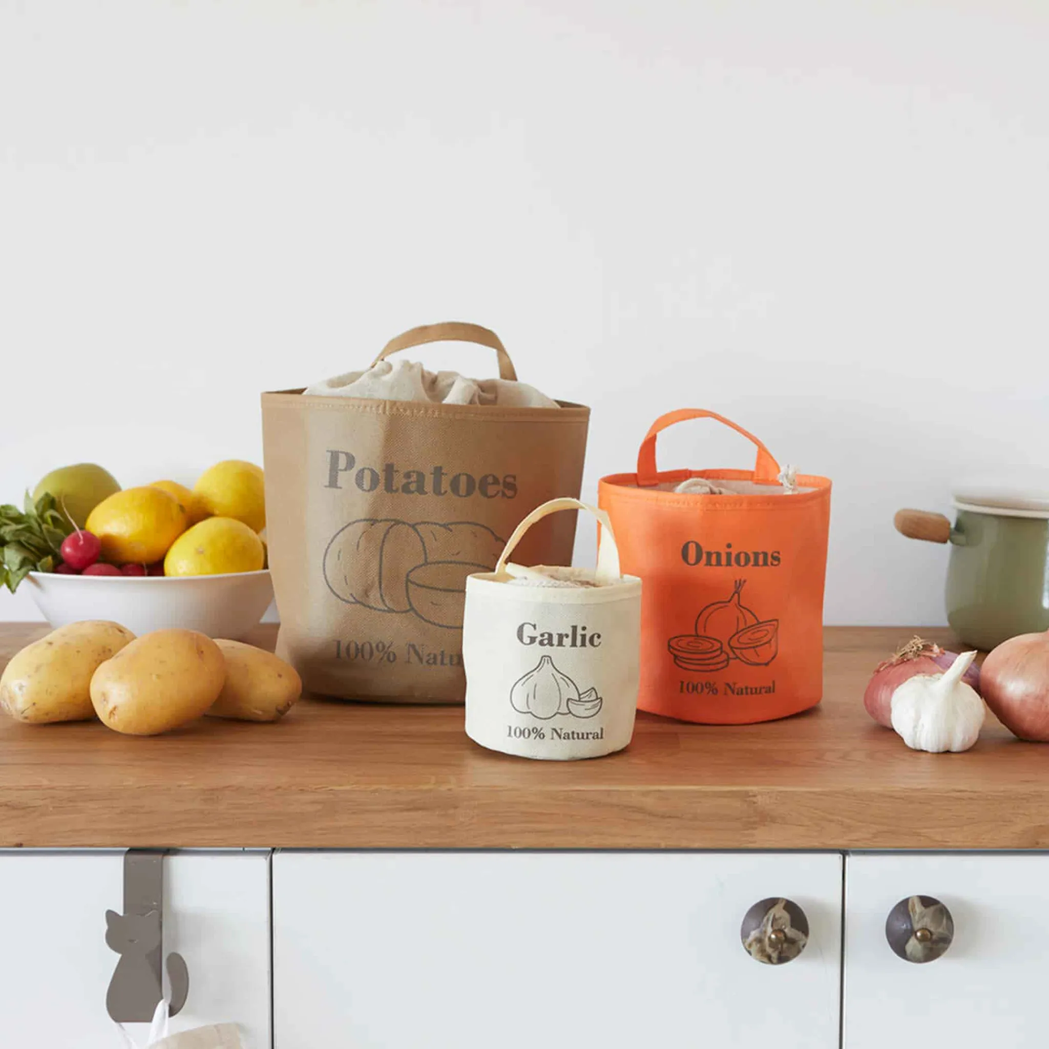 Outlet Set of 3 Vegetable Storage Bags Food Storage & Containers|Tableware Brands