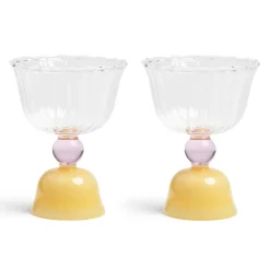 Set of 2 Yellow Tulip Coupe Glasses, 200ml Tableware Brands|Cocktail Making & Barware
