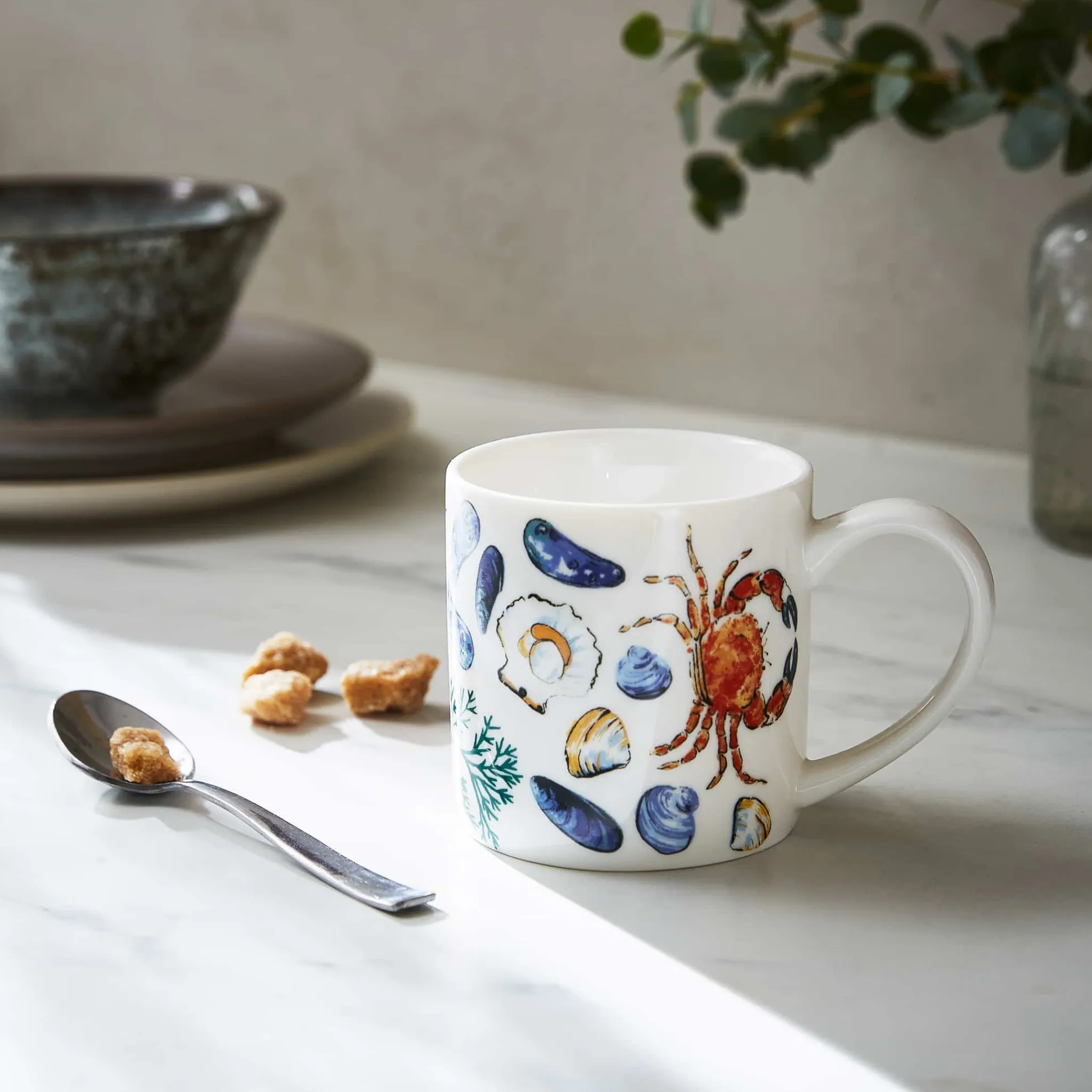 Sale Shellfish New Bone China Mug, 340ml Tableware Brands