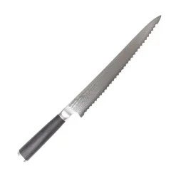 Miyako 33 Layer Damascus Steel Bread Knife, 23cm Japanese Ingredients|Kitchen Knives