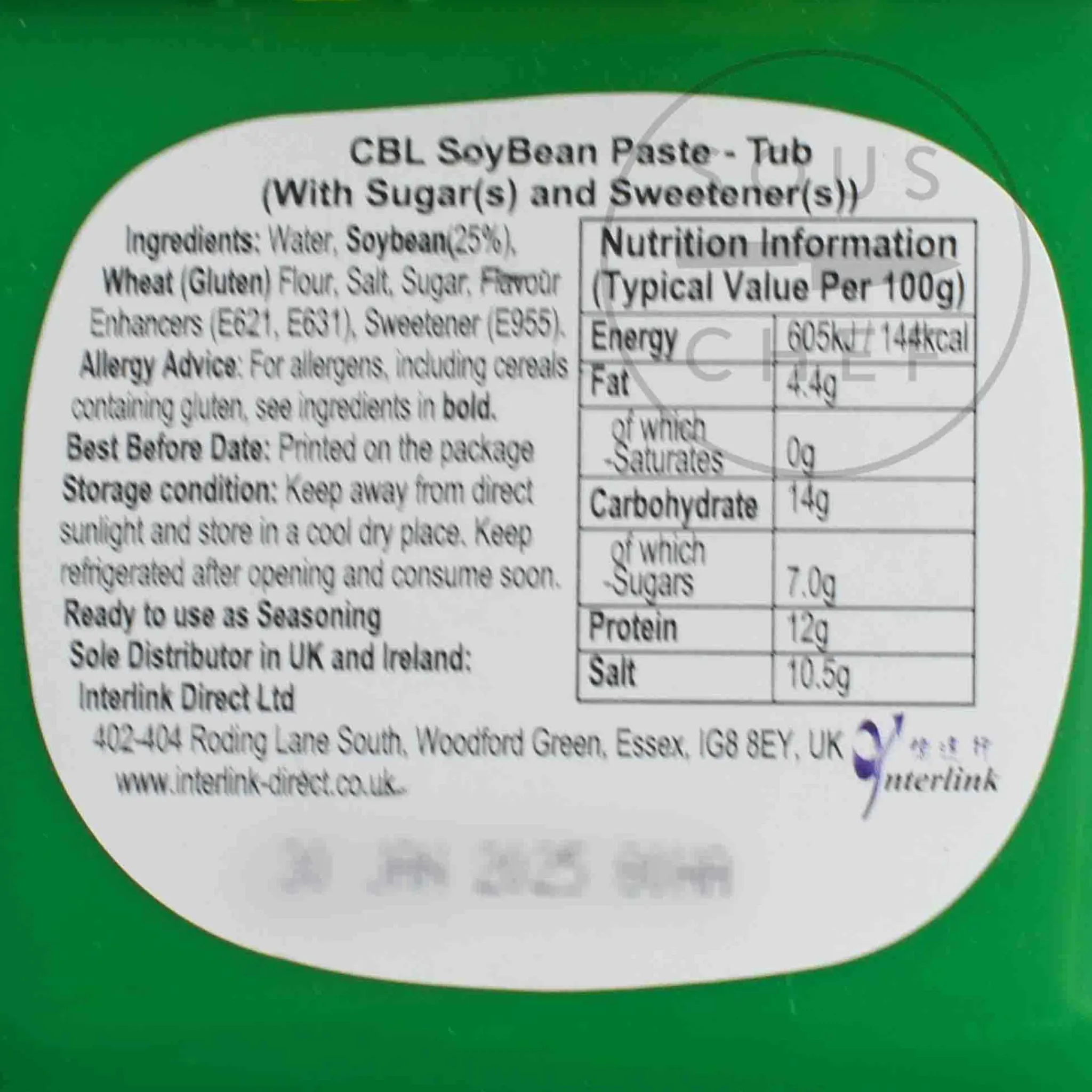 Clearance Soybean Paste, 300g Ingredients Brands|Pasta, Rice & Beans