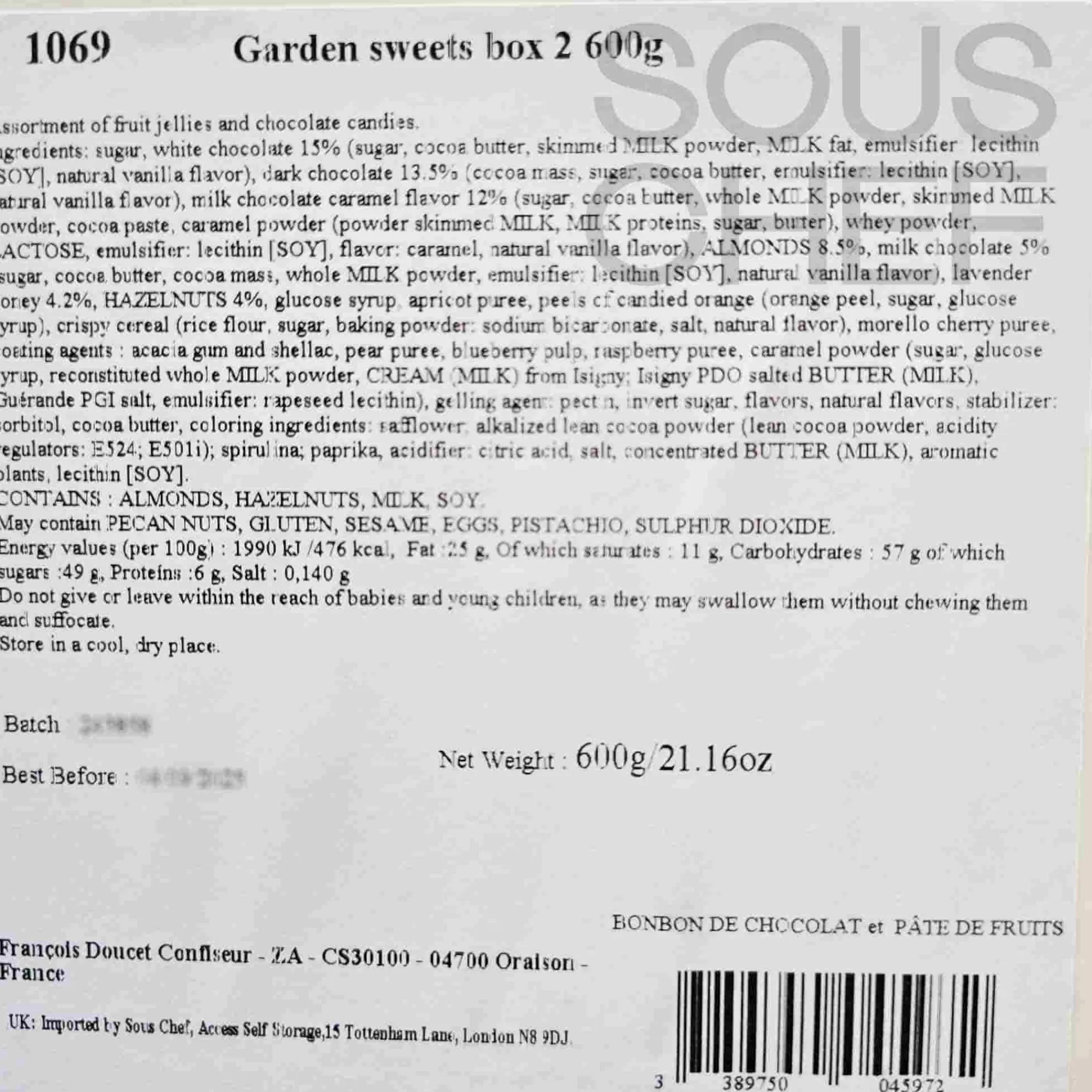 Best Short Dated Provence Confectionery Chest, 600g French Ingredients|Ingredients Brands
