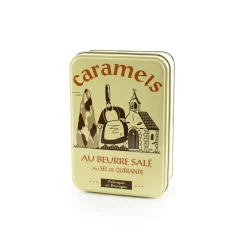 Outlet Short Dated French Salted Butter Caramels in Gift Tin, 150g French Ingredients|Chocolate & Sweets
