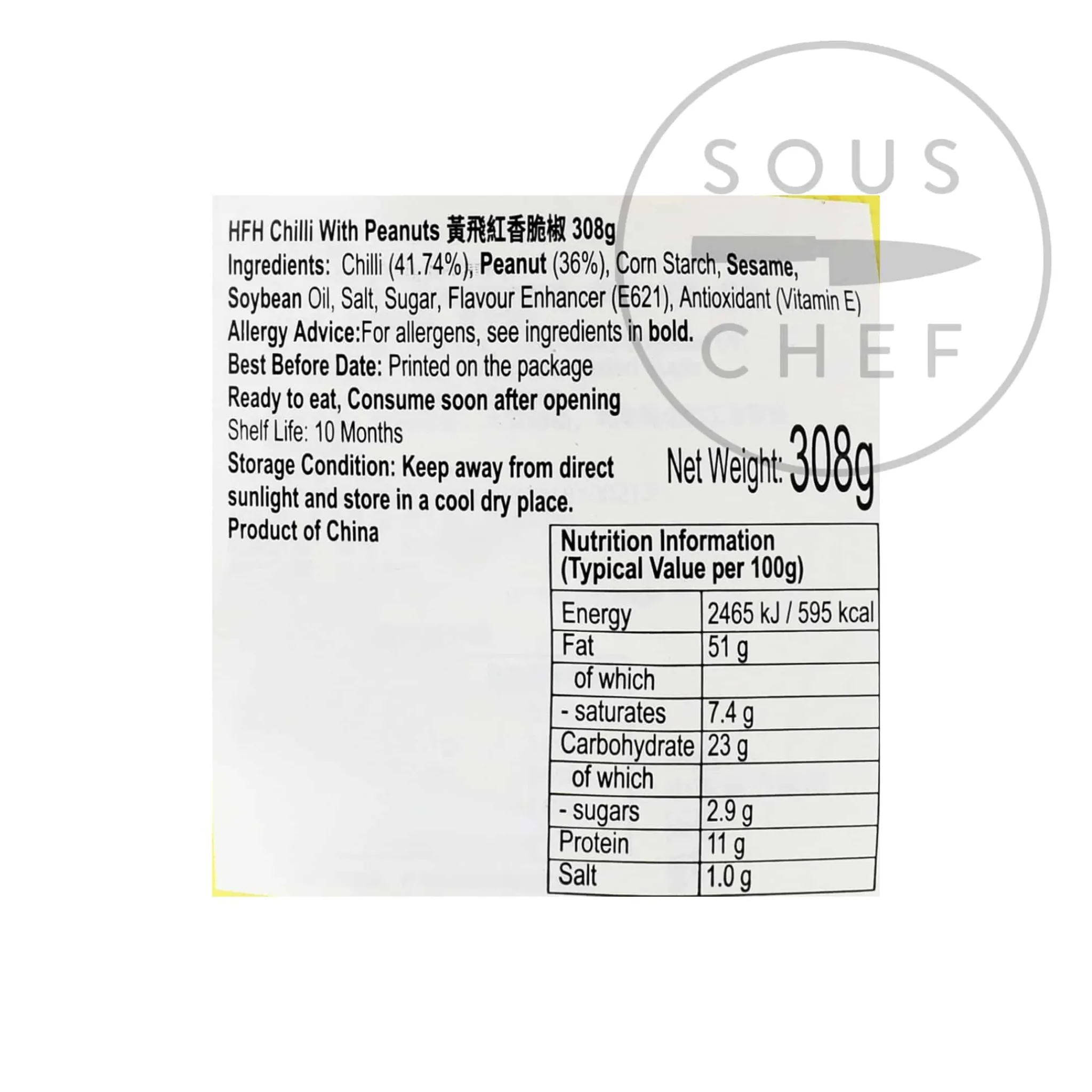 Online Short Dated Crispy Chilli with Peanuts, 308g Ingredients Brands|Chinese Ingredients