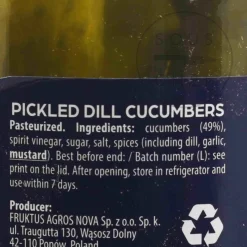 Discount Short Dated Krakus Pickled Dill Cucumbers, 920g Ingredients Brands|Vegetables