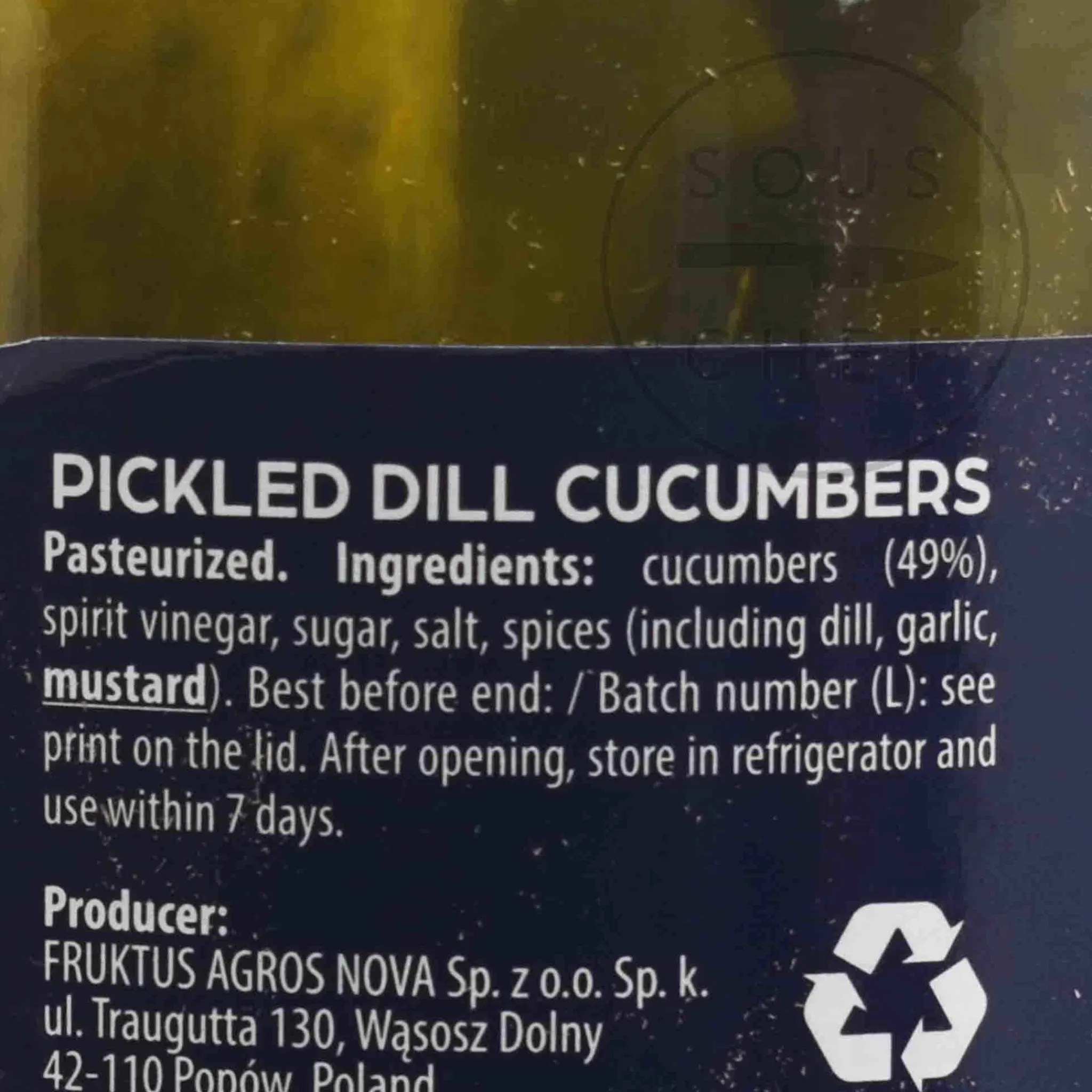 Discount Short Dated Krakus Pickled Dill Cucumbers, 920g Ingredients Brands|Vegetables