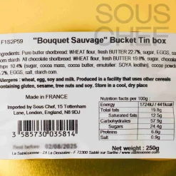Hot Short Dated French Sable Biscuits in Sky Blue Floral Tin, 250g Ingredients Brands|French Ingredients