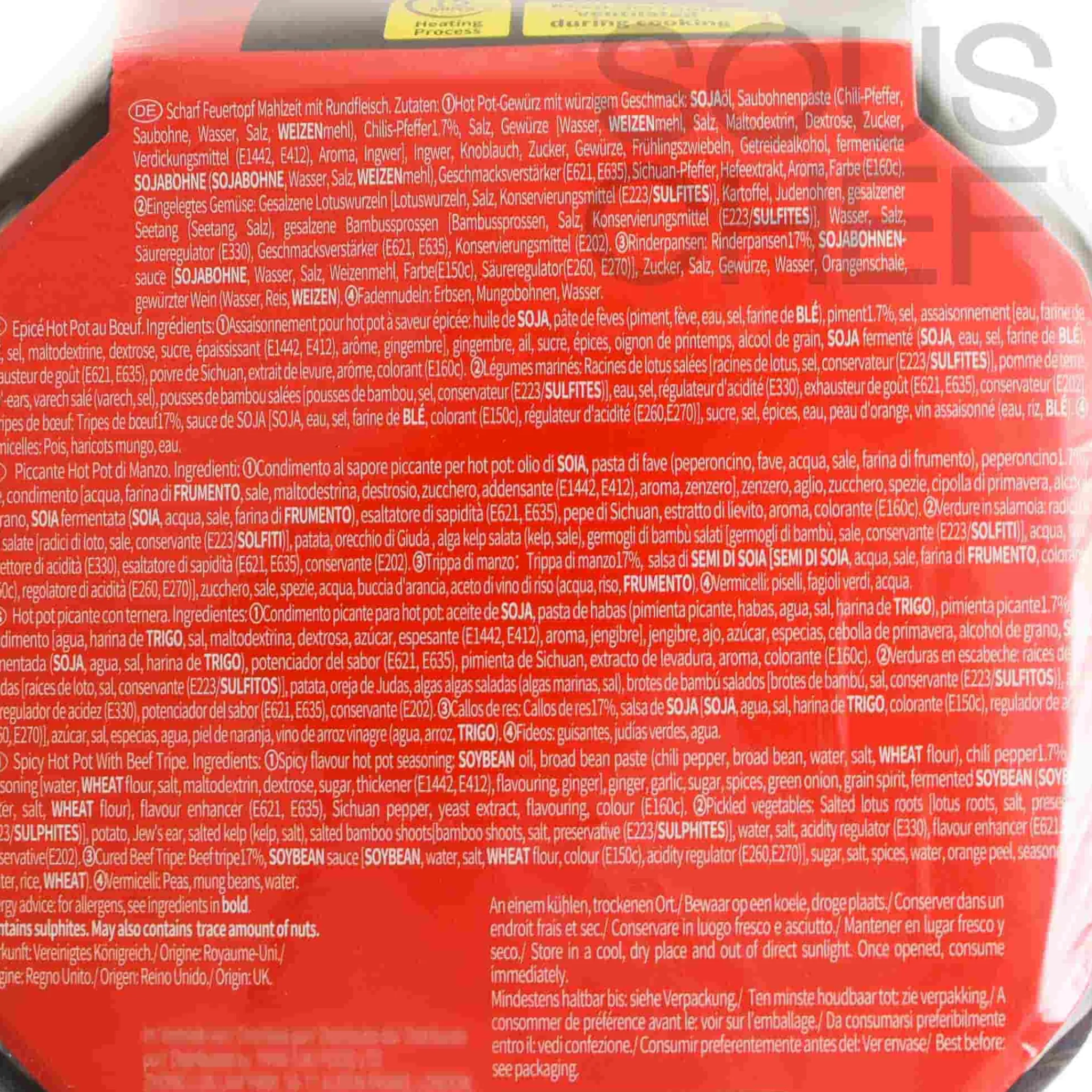 Short Dated Self-Heating Hot Pot - Spicy Hot Pot with Beef Tripe, 370g Ingredients Brands|Chinese Ingredients