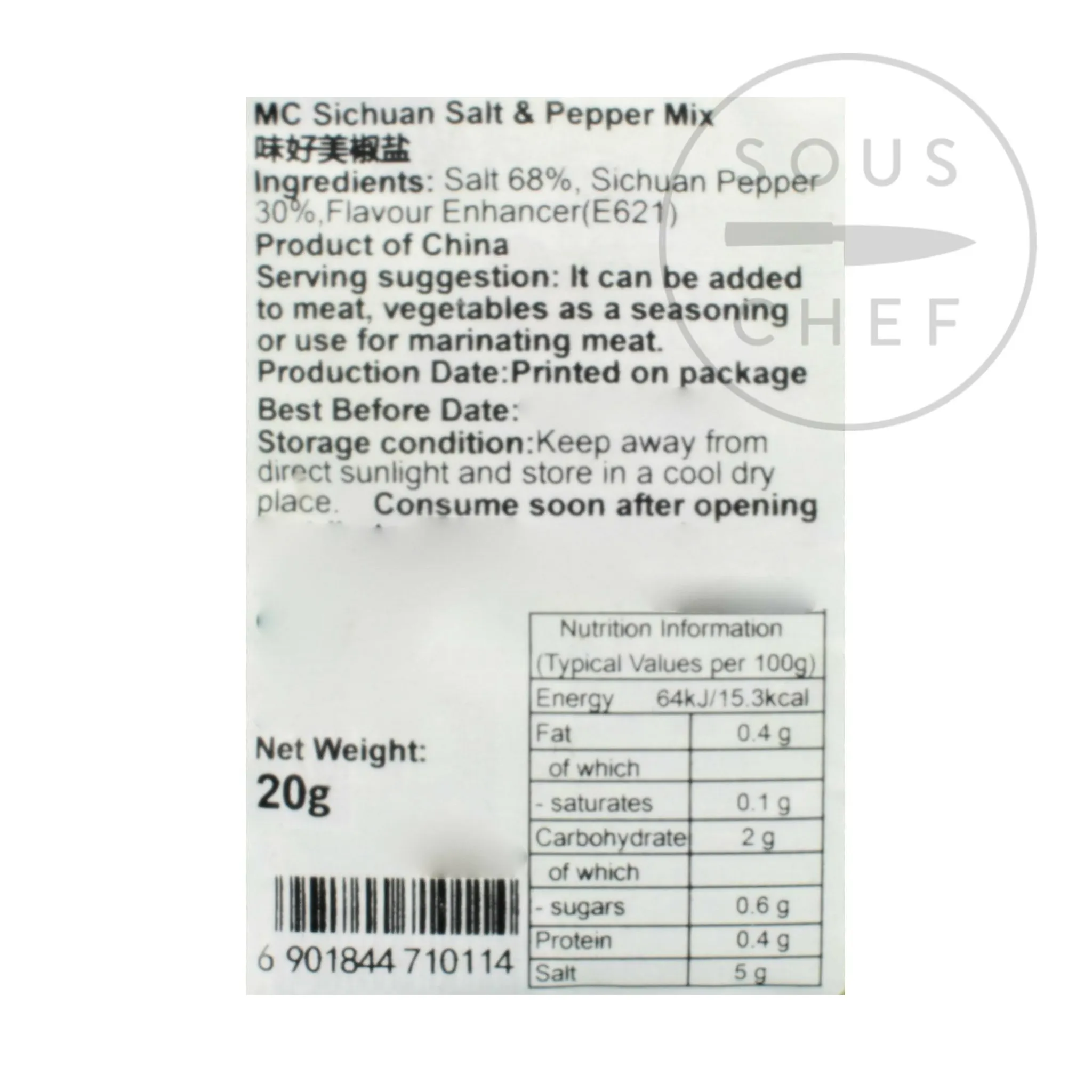 Best Sichuan Pepper & Salt, 20g Ingredients Brands|Chinese Ingredients