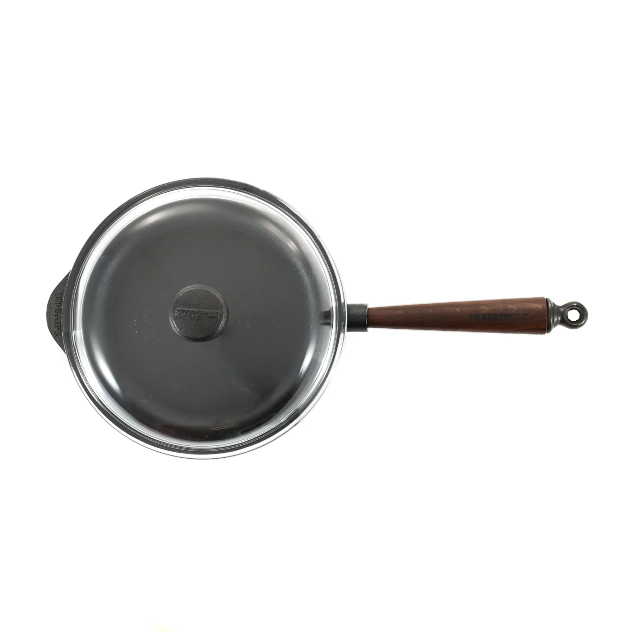 Discount Traditional Cast Iron Deep Saute Pan with Lid, 25cm Pots & Pans