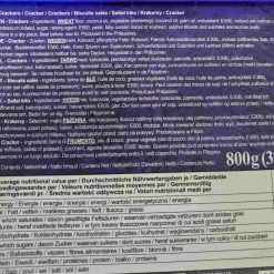 Outlet Crackers, 800g Ingredients Brands|Snacks