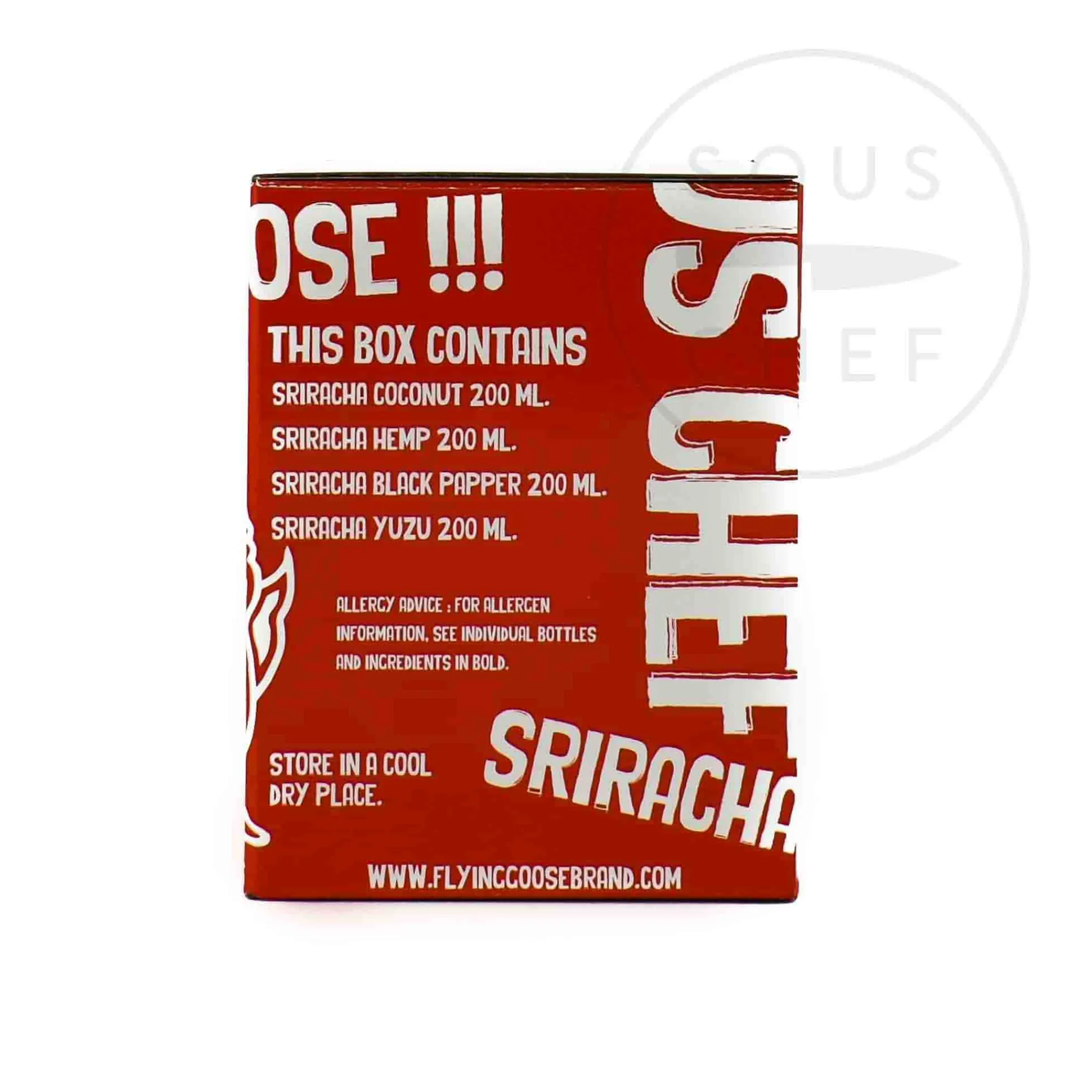 Sous Chef x Sriracha Box Set, 4 x 200ml Ingredients Brands|Sauces & Condiments