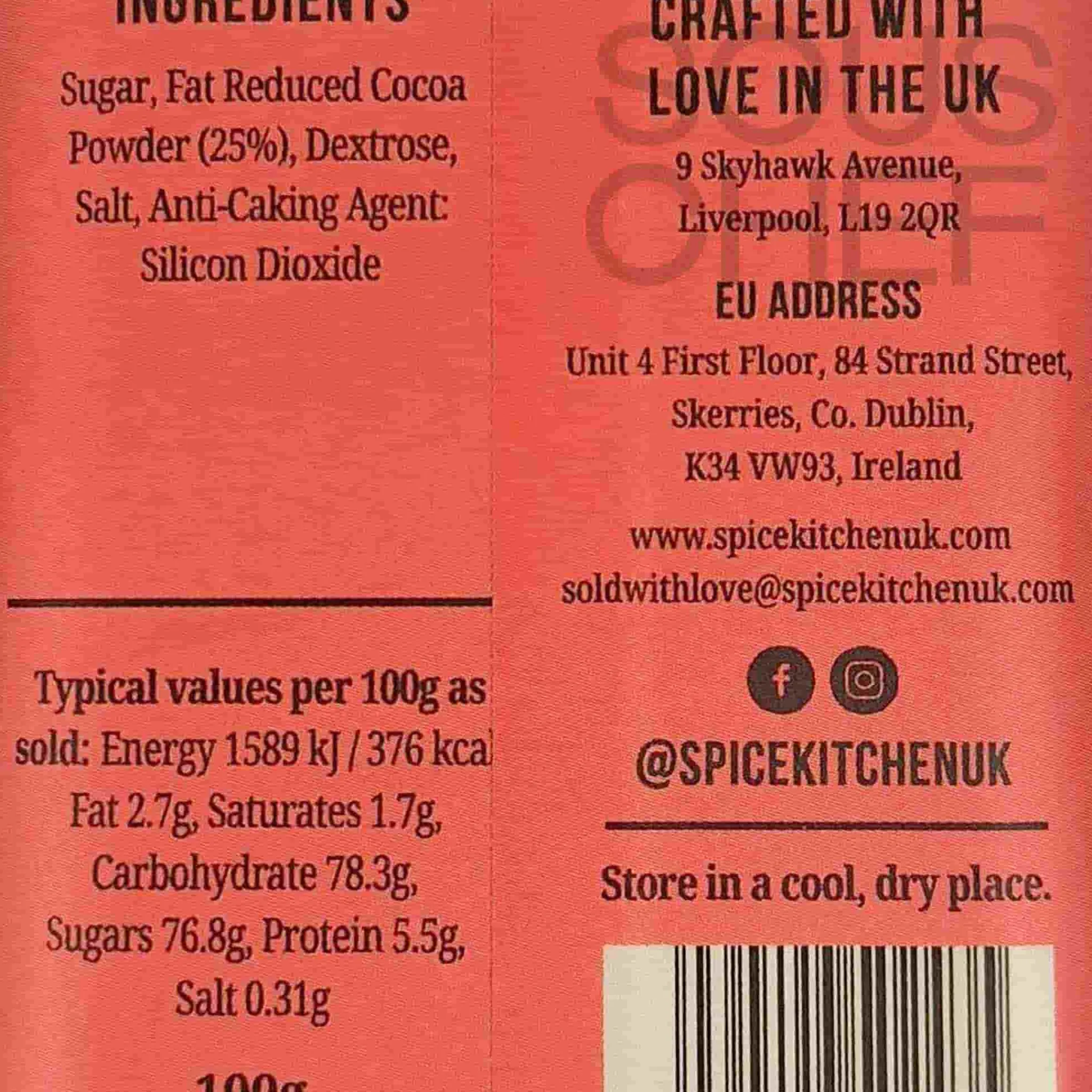 Outlet Classic Hot Chocolate, 100g Ingredients Brands|Drinks