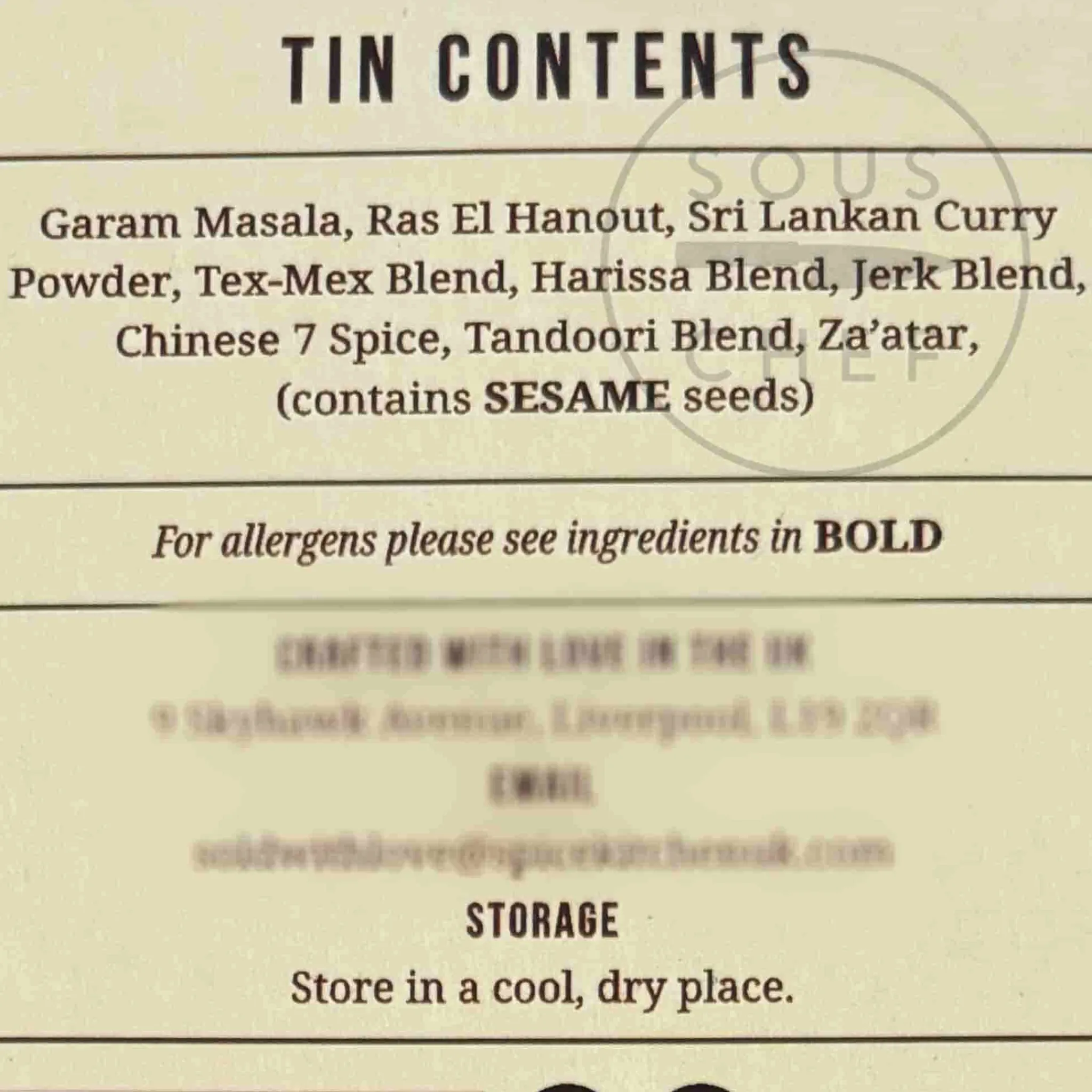 New World Spice Tin Ingredients Brands|Herbs & Spices