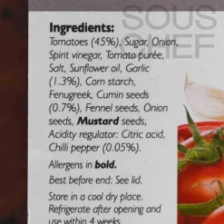 Spicy Tomato Chutney, 1.25kg Ingredients Brands|Sauces & Condiments
