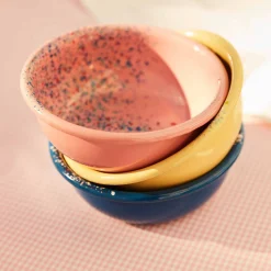 Best Splatter Fest Enamel Bowl, Pink Middle Eastern Ingredients|Picnicware