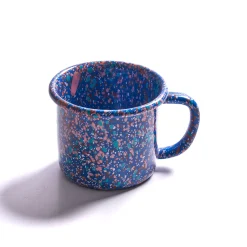 Hot Splatter Fest Enamel Mug Cobalt, Blue, 350ml Middle Eastern Ingredients|Picnicware