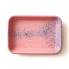 Clearance Splatter Fest Enamel Roasting and Serving Dish, Pink Middle Eastern Ingredients|Baking Supplies & Equipment
