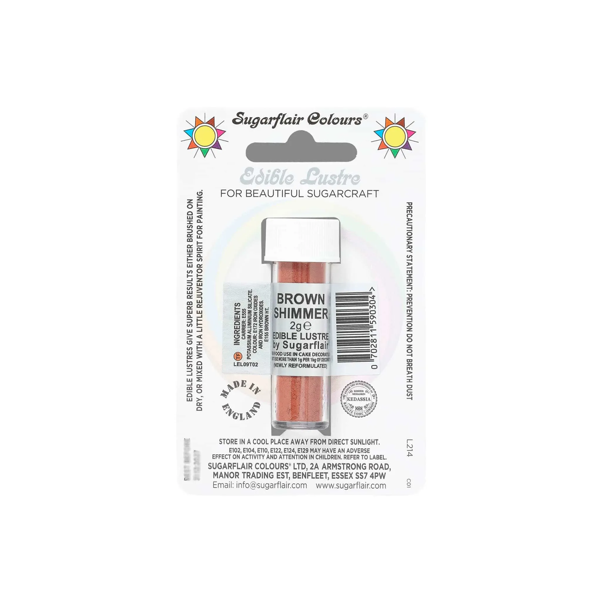 Hot Edible Lustre Glitter Dust, Brown 2g Ingredients Brands|Baking Ingredients