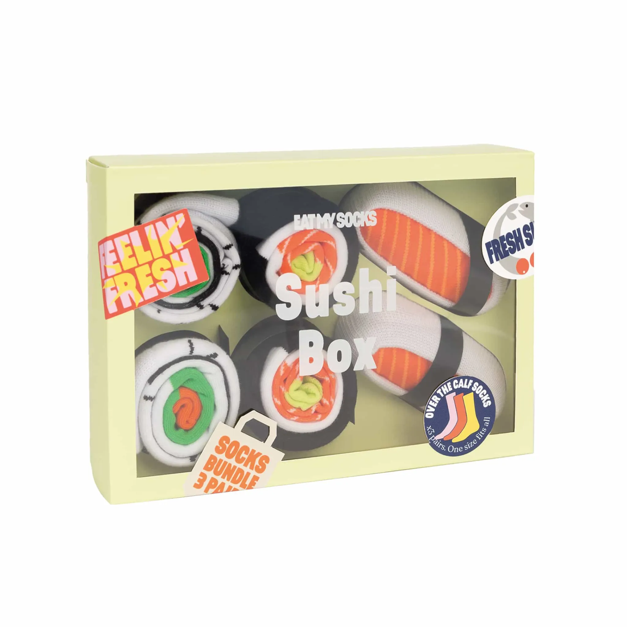 Clearance Sushi Box Socks, 3 Pairs Tableware Brands