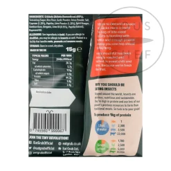 New Sweet Chilli & Lime Crunchy Roasted Crickets, 15g Ingredients Brands|Made In The Uk