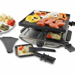 Best Silver Geneva 4 Person Non-Stick Raclette Party Grill Pots & Pans