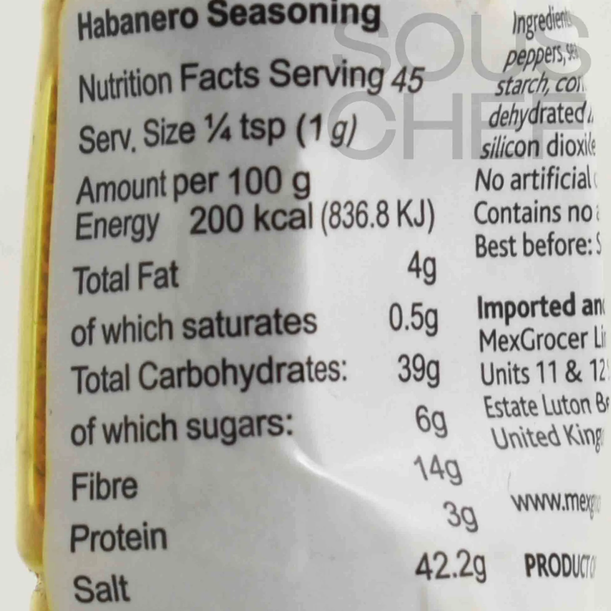Habanero Powder, 45g Ingredients Brands|Mexican Ingredients