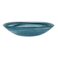 Online Teal Marble Glass Salad Bowl, 30cm Tableware Brands|Crockery & Dinnerware