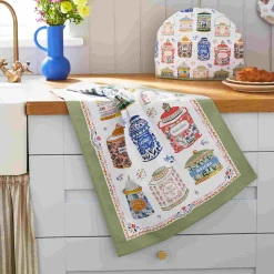 Discount Tea Tins Cotton Tea Towel Kitchen Textiles & Clothing