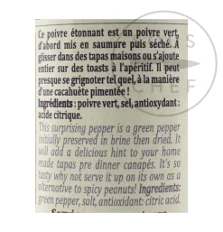 Sale Green Salty Coastal Pepper, 20g Ingredients Brands|Herbs & Spices