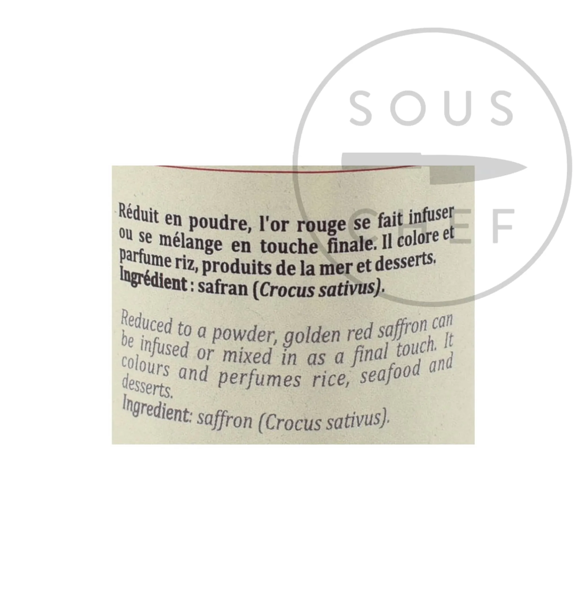 Sale Saffron Powder, 0.5g Ingredients Brands|Middle Eastern Ingredients