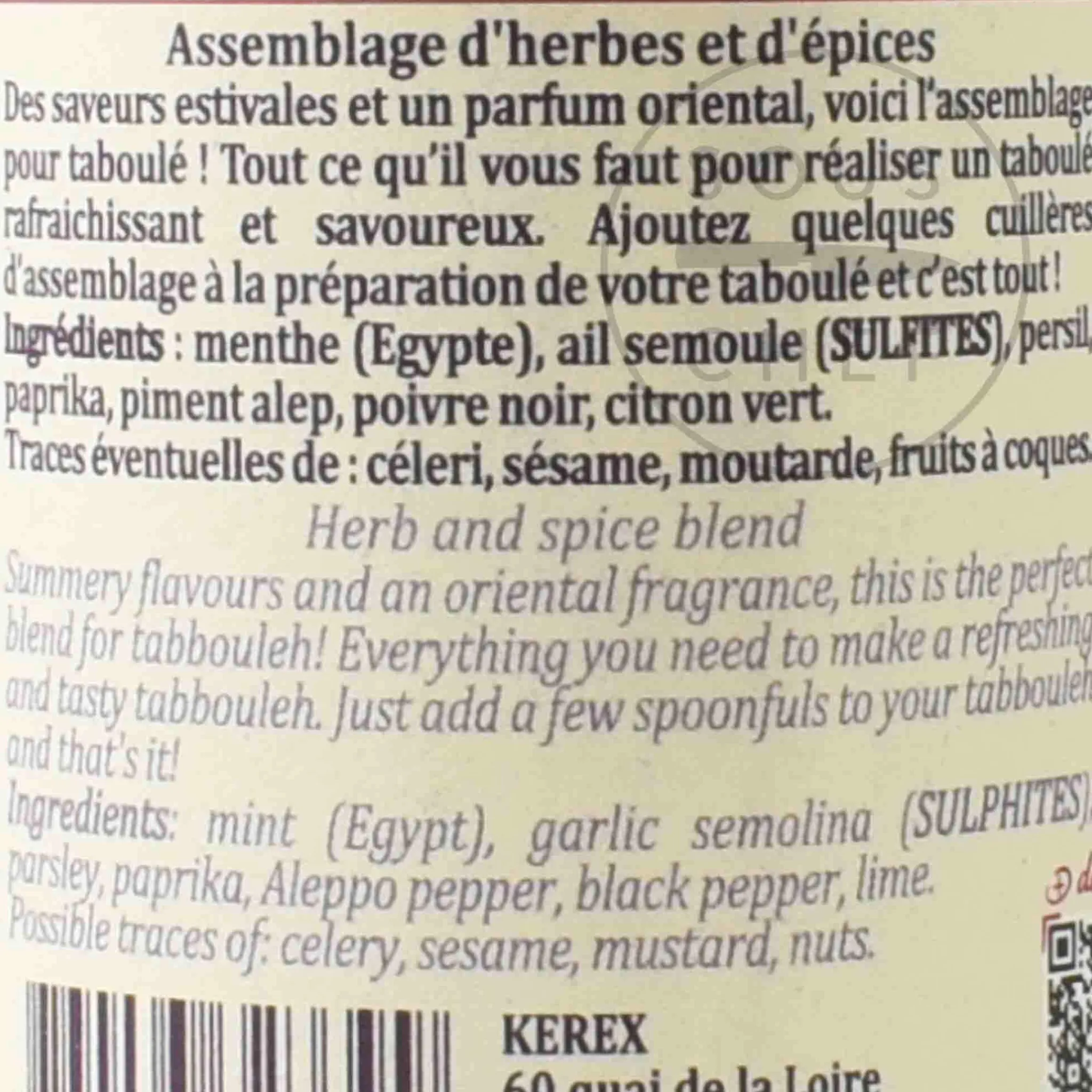 Outlet Tabbouleh Spice Blend, 20g Ingredients Brands|Herbs & Spices