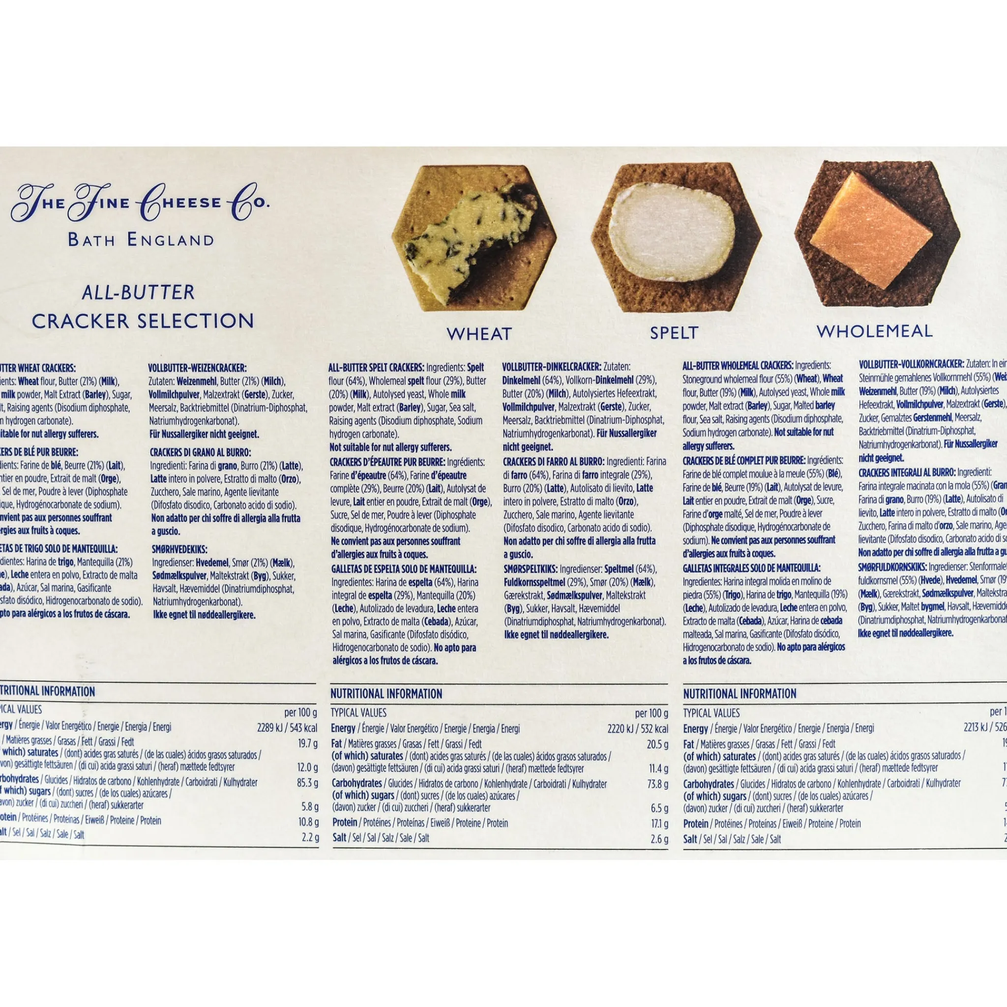 New . All Butter Cracker Selection Box, 375g Ingredients Brands|Made In The Uk