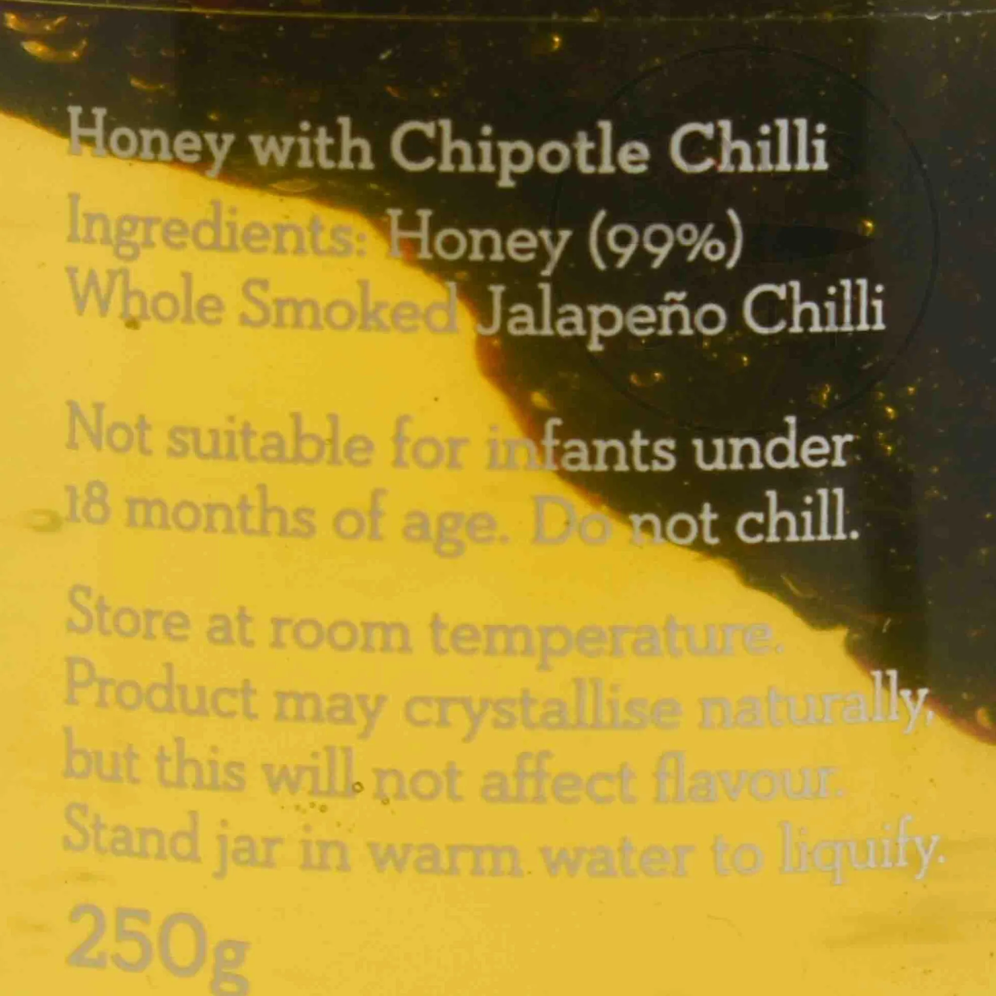 Clearance Smoked Chipotle Honey, 250g Ingredients Brands|Jam, Honey & Spreads