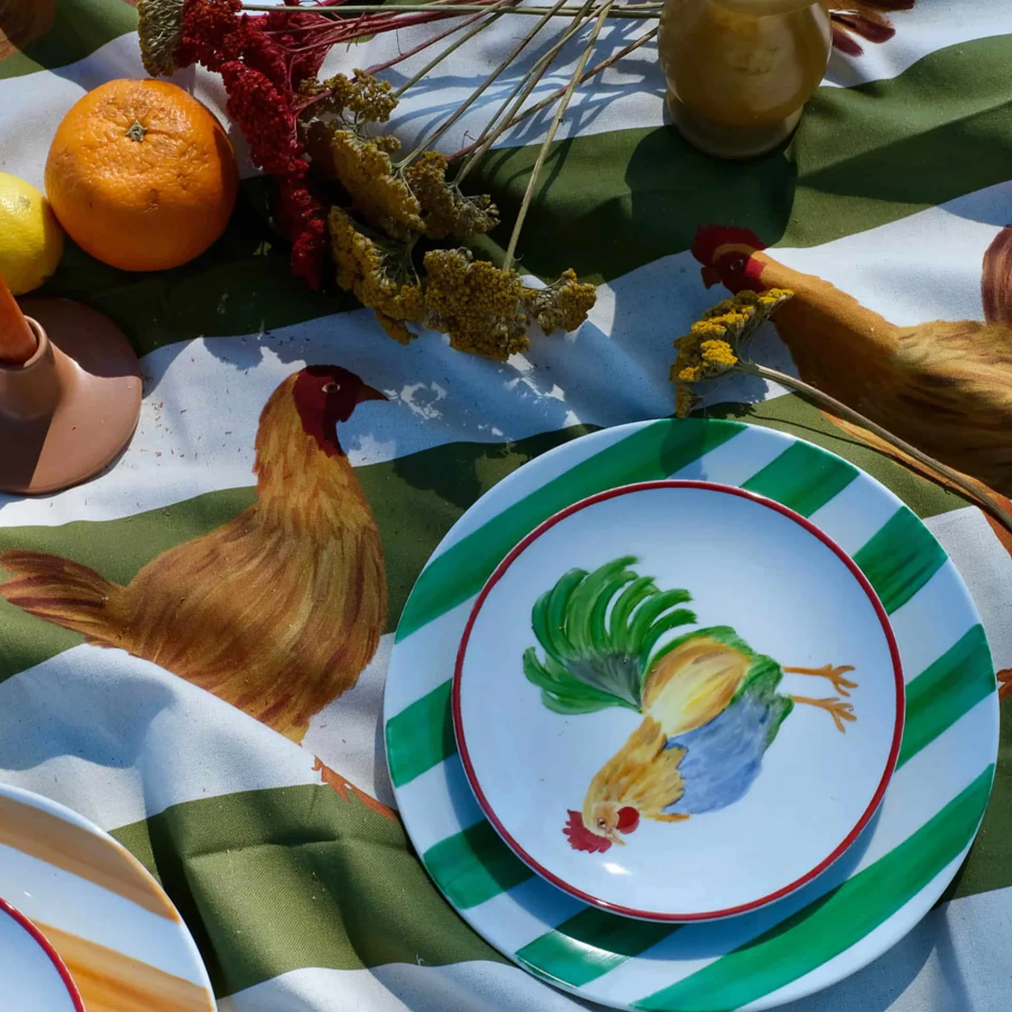 Manolo Rooster Porcelain Side Plate, 21cm Tableware Brands|Plates