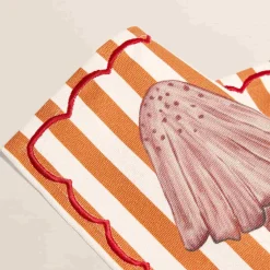 Hot Striped Mushroom Cotton Placemat Tableware Brands