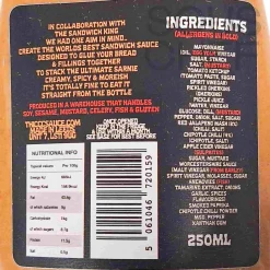 Hot Sandwich Glue Ultimate Sandwich Sauce, 250ml Sauces & Condiments|Ingredients Brands