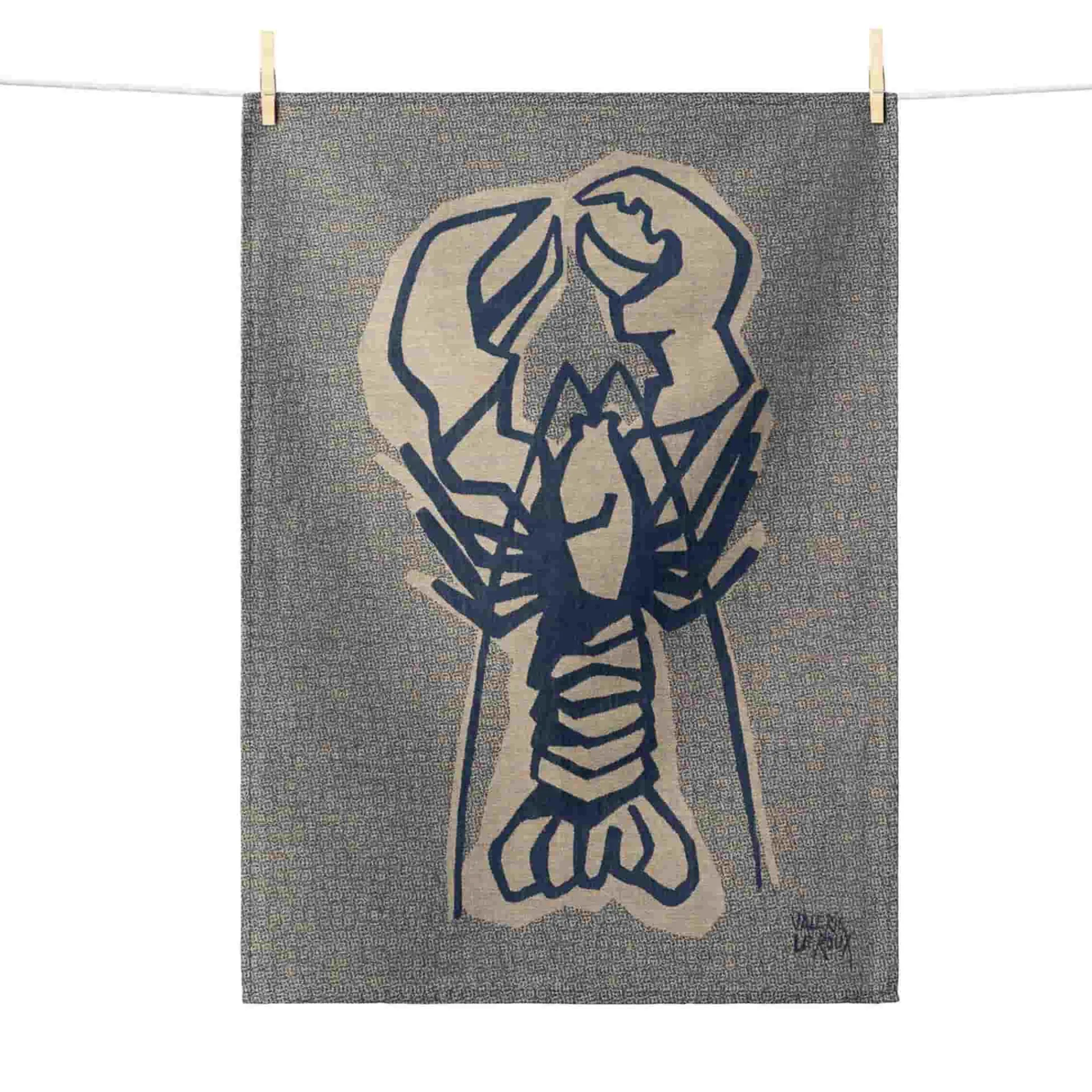 Lobster French Jacquard Tea Towel Kitchen Textiles & Clothing