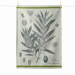 New Olive French Jacquard Tea Towel Kitchen Textiles & Clothing