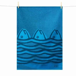 Hot Sardines French Jacquard Tea Towel Kitchen Textiles & Clothing