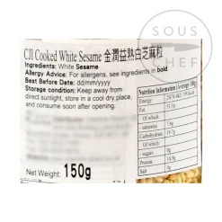 Hot Toasted White Sesame Seeds, 150g Korean Ingredients|Japanese Ingredients